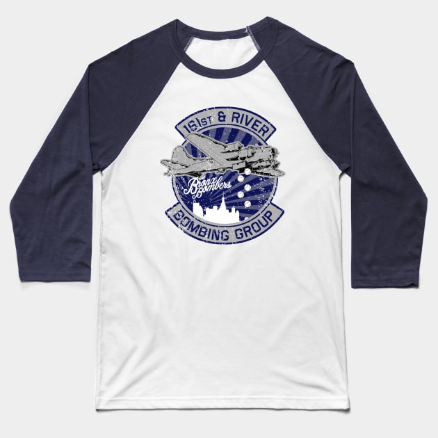 Bronx Bombers Patch Distressed Baseball T-Shirt by PopCultureShirts